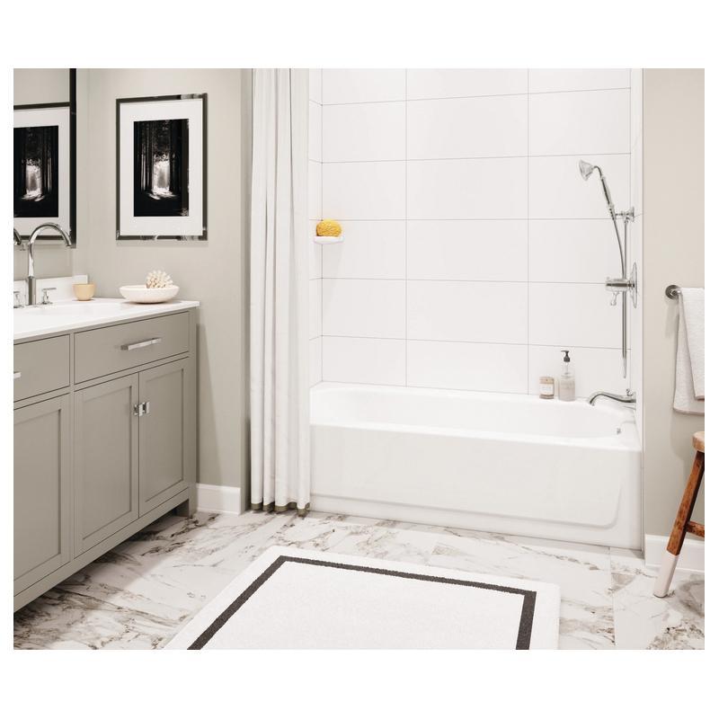 BOOTZ® Aloha Plus 011-2674-00 Bathtub With Above-the-Floor Rough, Soaking Bath Therapy, Rectangular, 60 in L, 32 in W