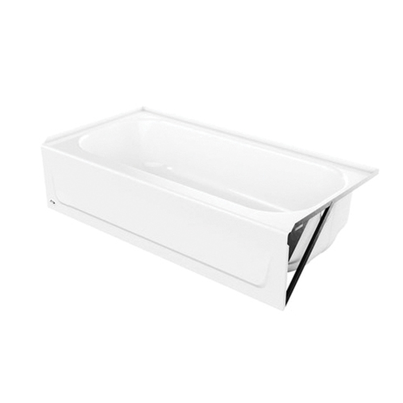 BOOTZ® SynIron 2 011-3392-00 Bathtub, Rectangular, 60 in L, 30 in W, Right Drain Location, White