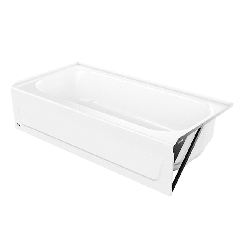 BOOTZ® SynIron 2 011-3393-00 Bathtub, Rectangular, 60 in L, 30 in W, Left Drain Location, White