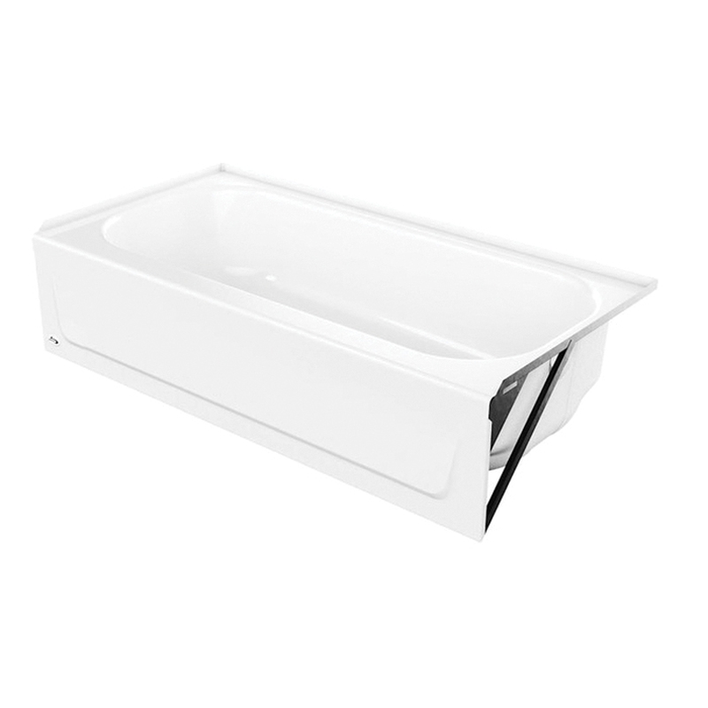 BOOTZ® SynIron 2 011-3393-96 Bathtub, Rectangular, 60 in L, 30 in W, Left Drain Location, Biscuit thumbnail 4