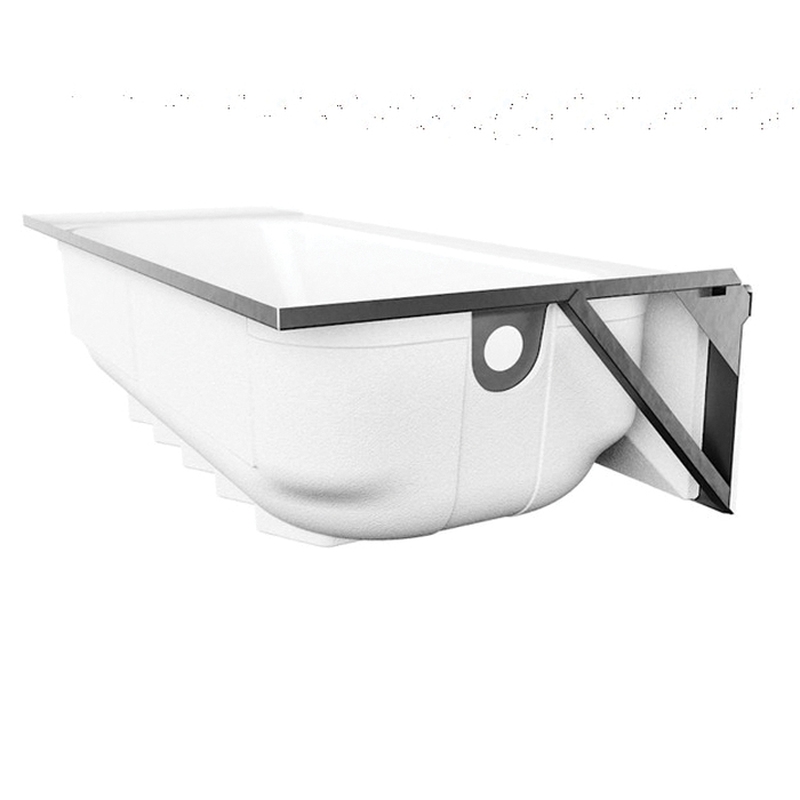 BOOTZ® SynIron 2 011-3393-96 Bathtub, Rectangular, 60 in L, 30 in W, Left Drain Location, Biscuit thumbnail 2