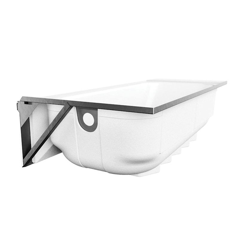 BOOTZ® SynIron 2 011-3393-96 Bathtub, Rectangular, 60 in L, 30 in W, Left Drain Location, Biscuit