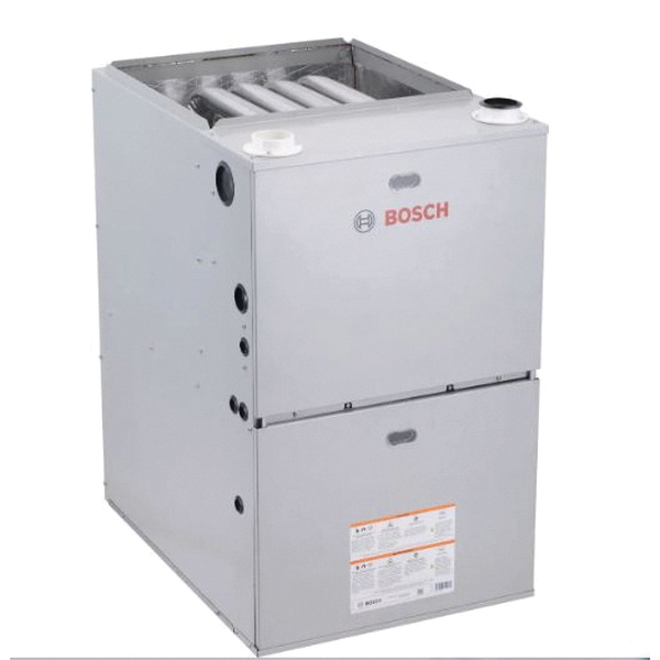 BOSCH BGH96M100D5B BGH96 Series Condensing Gas Furnace, 115 V, 2095 cfm, 1 hp, 96 % AFUE, Horizontal, Upflow, Steel