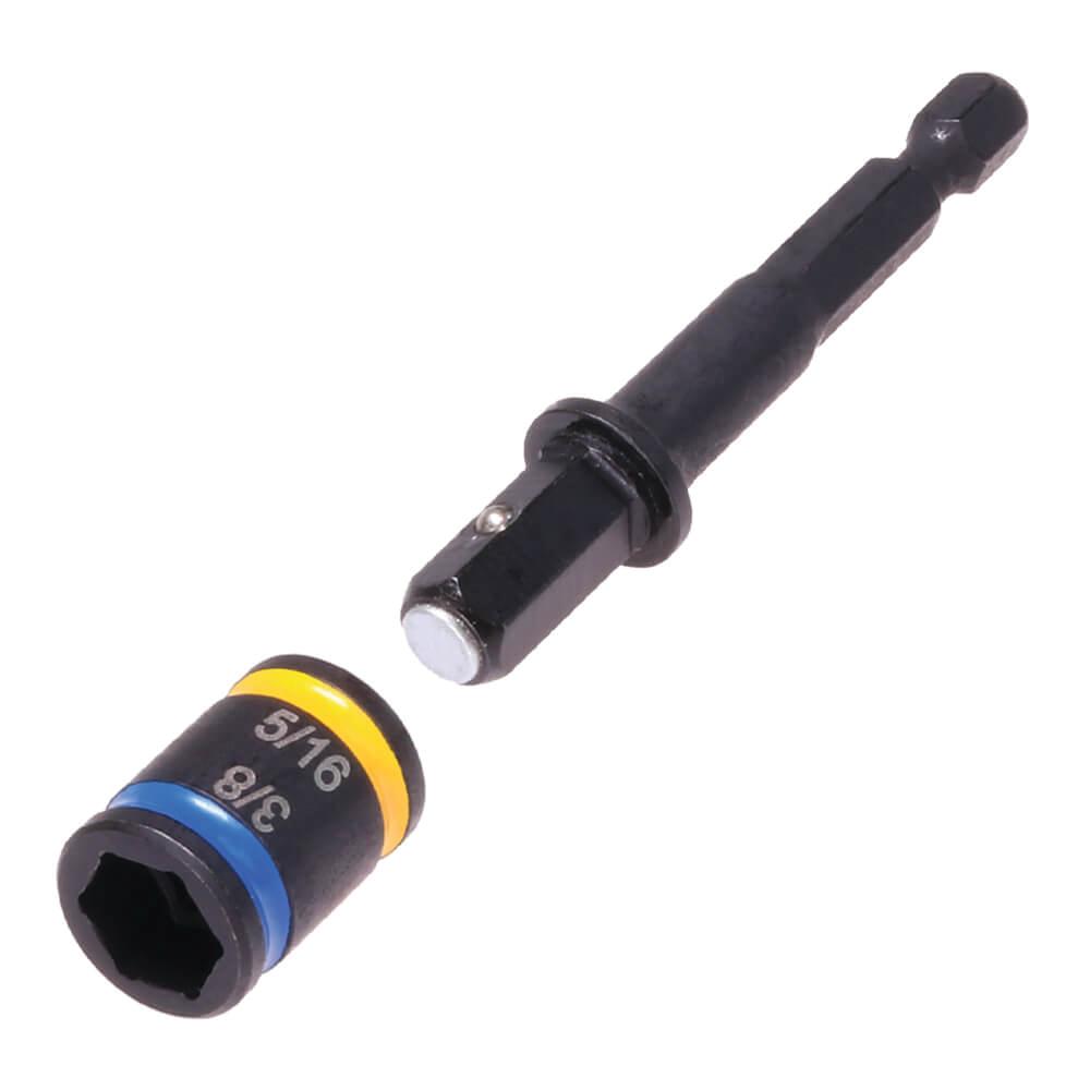 BRASS TRADITIONS C-RHEX® Series MSHLC1 Reversible Magnetic Driver, 5/16 in, 3/8 in Drive, Hex Drive, 2-5/8 in OAL
