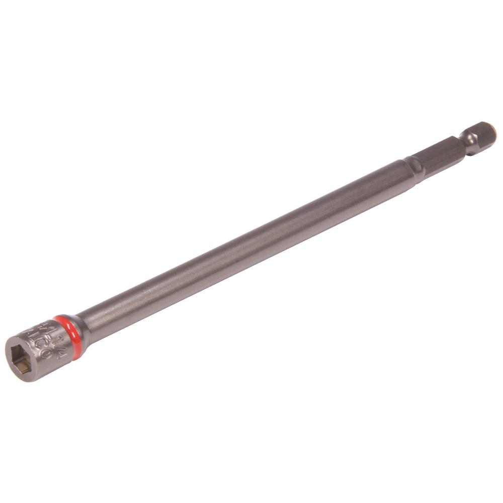BRASS TRADITIONS MSHXL14 Standard Magnetic Driver, 1/4 in Drive, Hex Drive, 6 in OAL