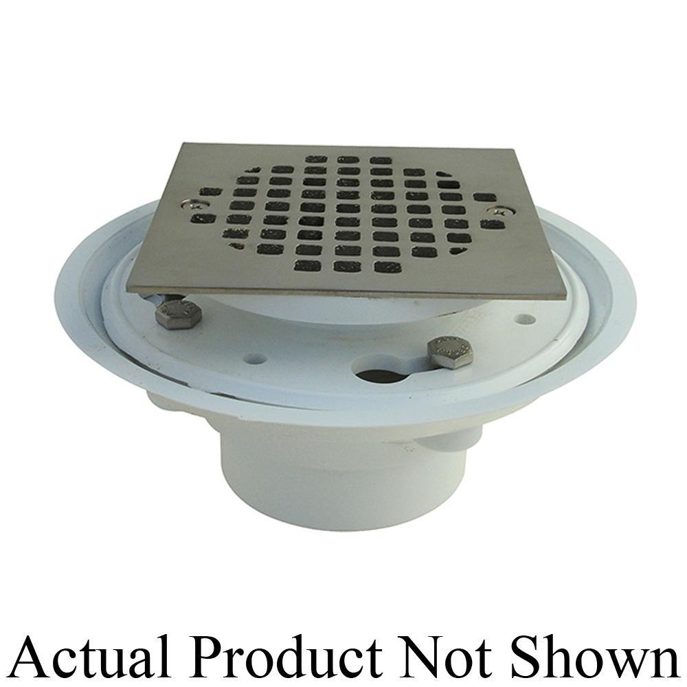 Braxton Harris Shower Drain with 4-1/4 inch Brass Square Strainer