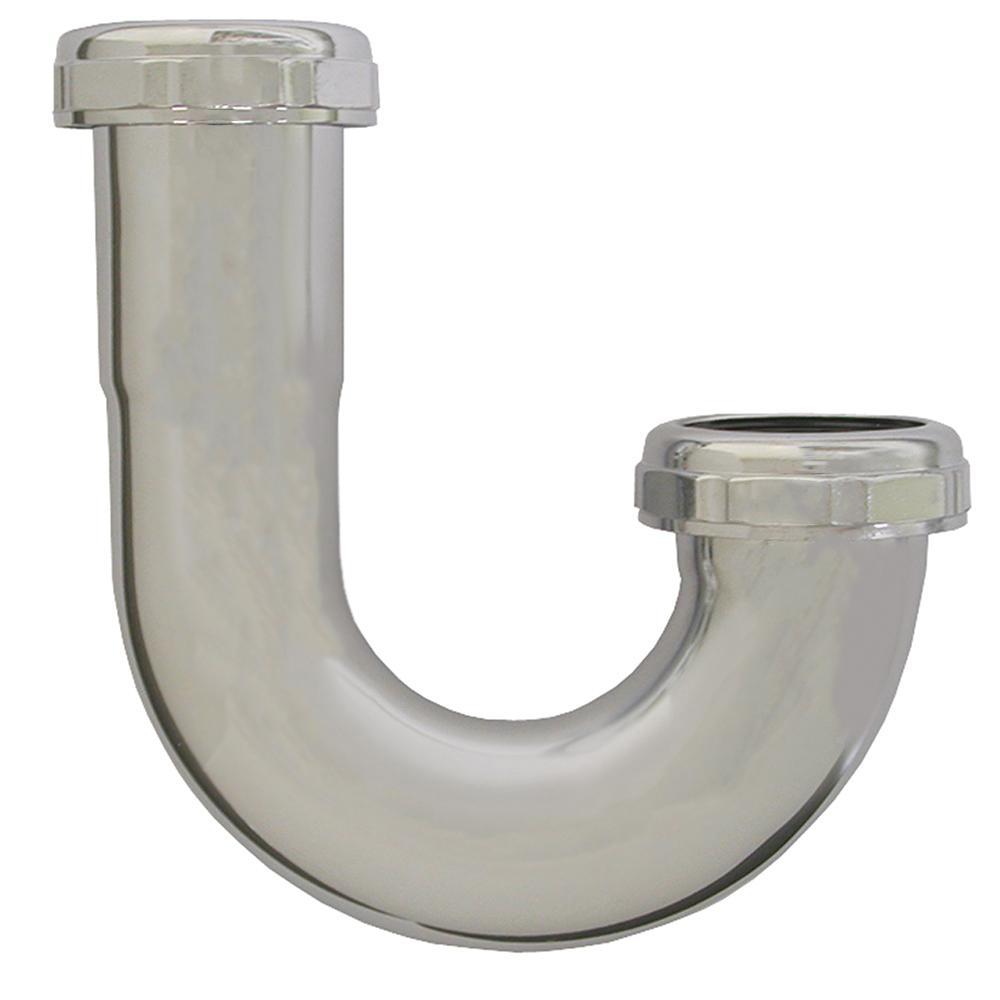 Harvey 2651-1 22 ga Budget Brass J-Bend Trap, 1-1/2 inch, Chrome-Plated