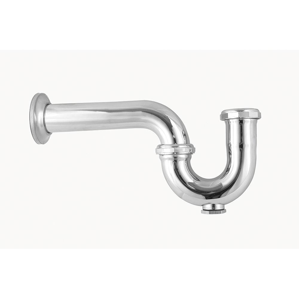 BRAXTON HARRIS BPT17-112CC P-Trap With Clean Out, 1-1/2 in Nominal, Brass, Chrome-Plated