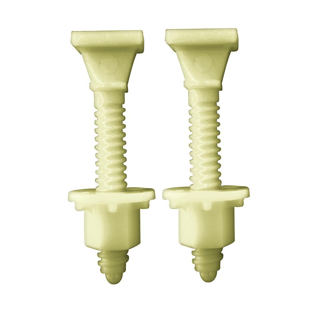 BRAXTON HARRIS CB52N2 Closet Bolt, 5/16 x 2-1/2 in, Nylon