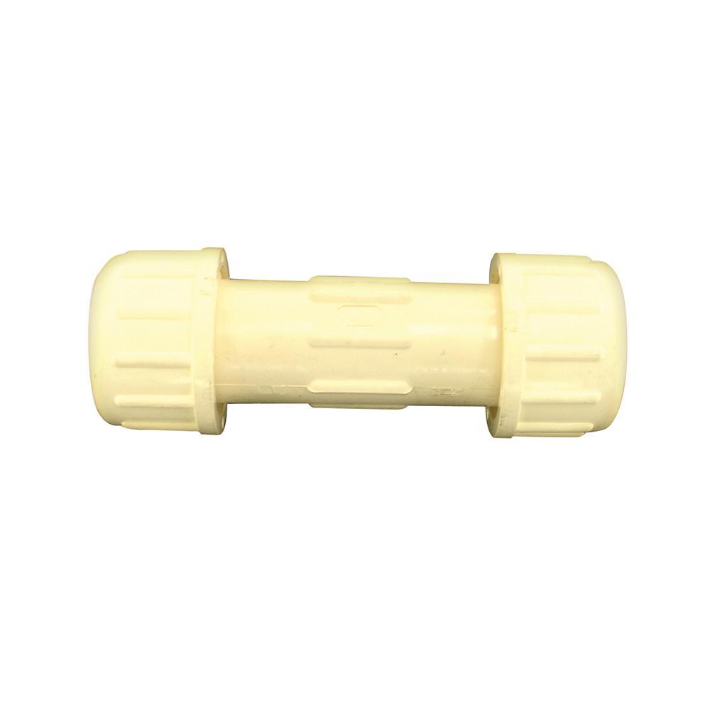 BRAXTON HARRIS CCC34 Pipe Coupling, 3/4 in CTS x 3/4 in CTS, CPVC