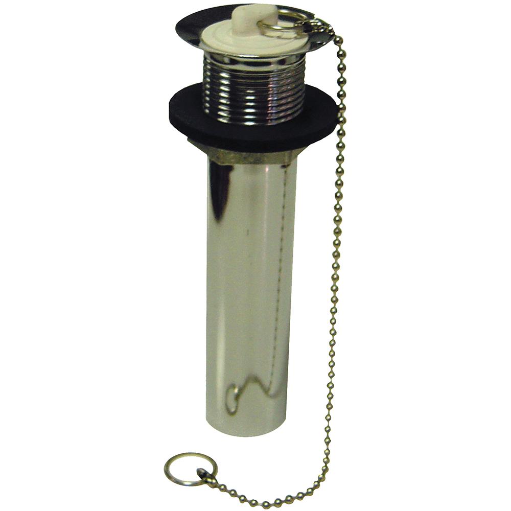 BRAXTON HARRIS COPB5 1-Piece CO Plug, 1-1/4 in Nominal, Brass Drain, Chrome-Plated