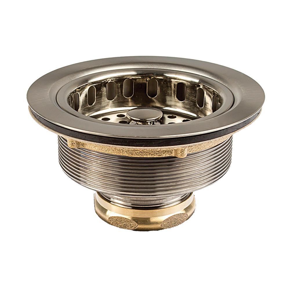 Company, Inc DBSM-SS Duo Basket Strainer With O-ring Stopper, Brass, PVD Stainless Steel
