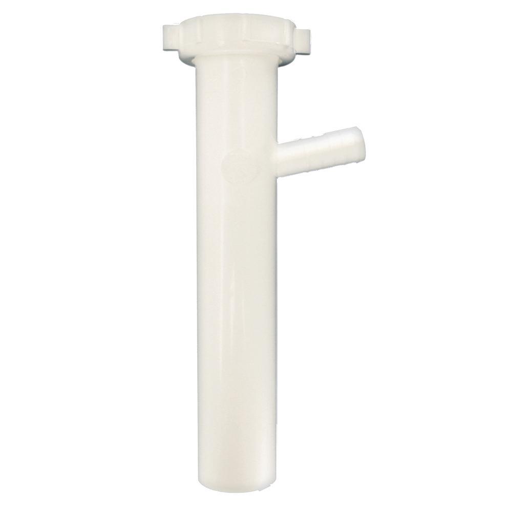 BRAXTON HARRIS DBTDH12 Dishwasher Tailpiece With 1/2 in Branch, 1-1/2 in Dia, 8 in L, Direct, Plastic