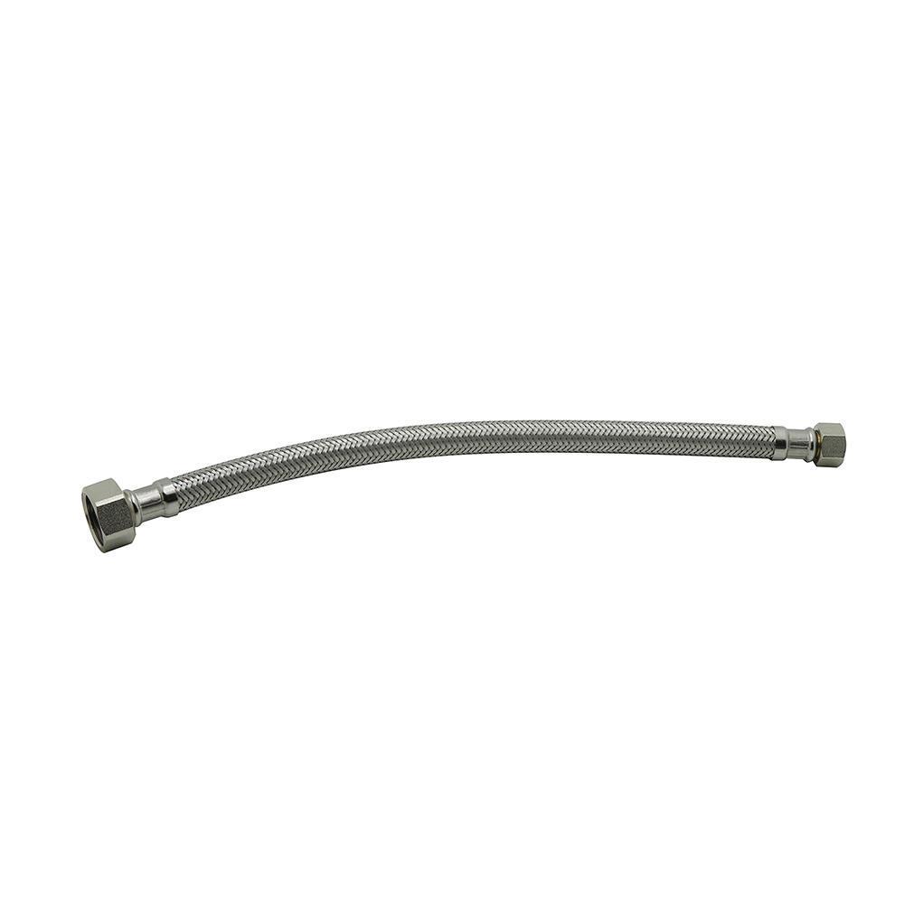 Quick'N Easy® Braided Faucet Connector, 3/8 inch Compression x 1/2 inch FIP, 12 inch Length
