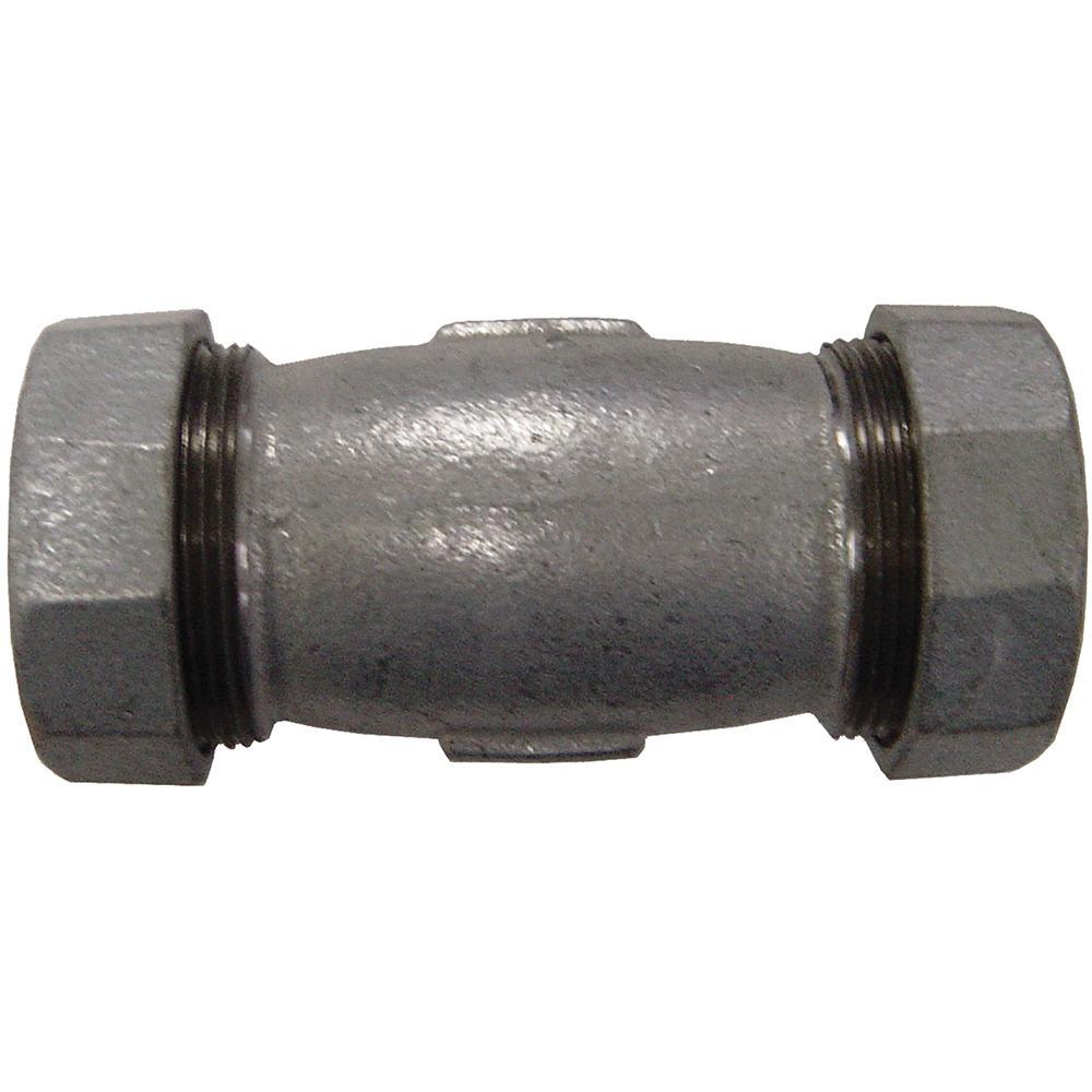 Galvanized Malleable Iron Long Coupling, 2 inch IPS x 2 inch IPS, Compression x Compression; 1 Pack/Carton