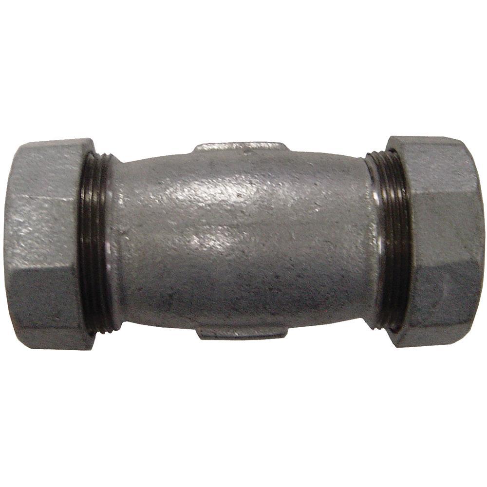 Galvanized Malleable Iron Long Coupling, 3/4 inch IPS x 3/4 inch IPS, Compression x Compression; 1 Pack/Carton