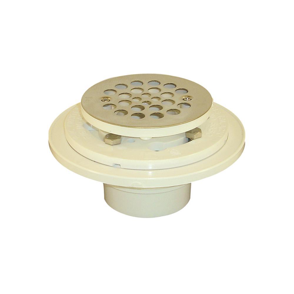 BRAXTON HARRIS HDBDFSD2-3 Floor/Shower Darin, 2 x 3 in Nominal, Solvent Weld, 4-1/4 in Grid, Stainless Steel Grid