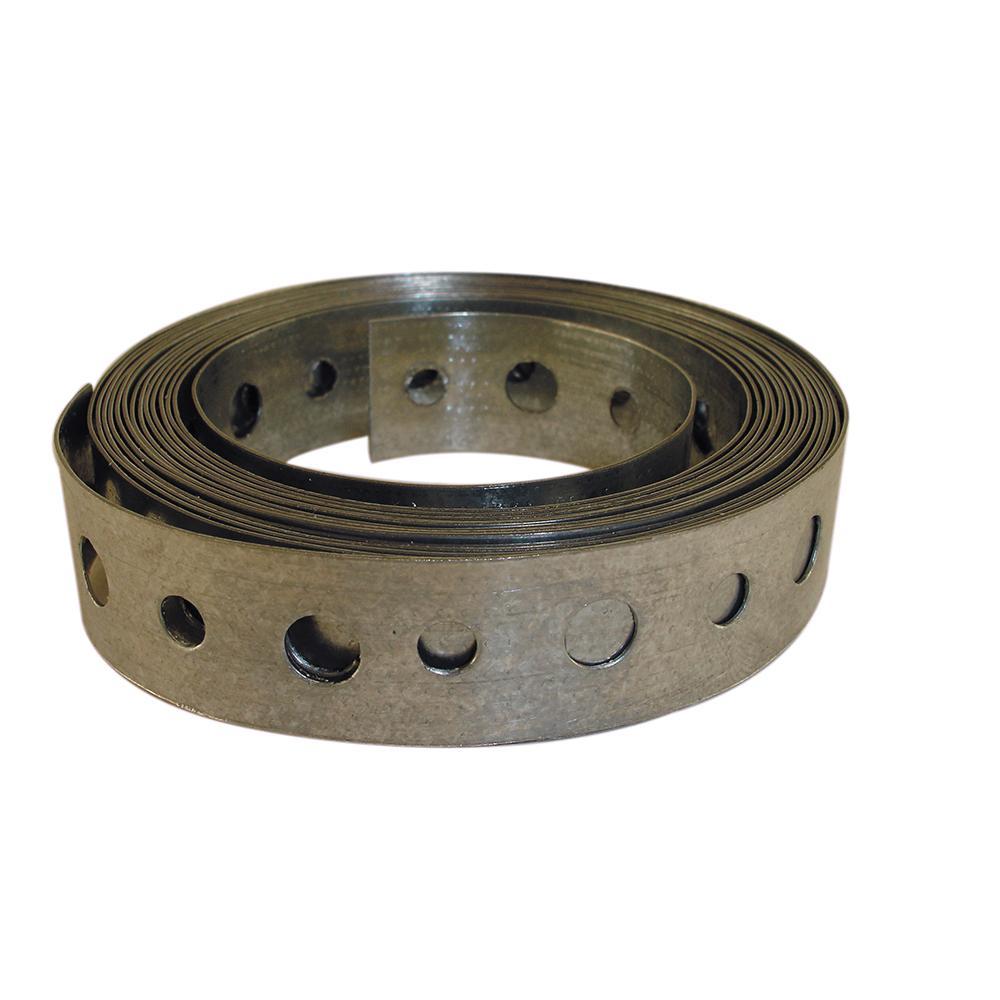 BRAXTON HARRIS HI34-100L Hanger Iron, 3/4 in Pipe, 100 ft L, 3/4 in W, Steel, Galvanized
