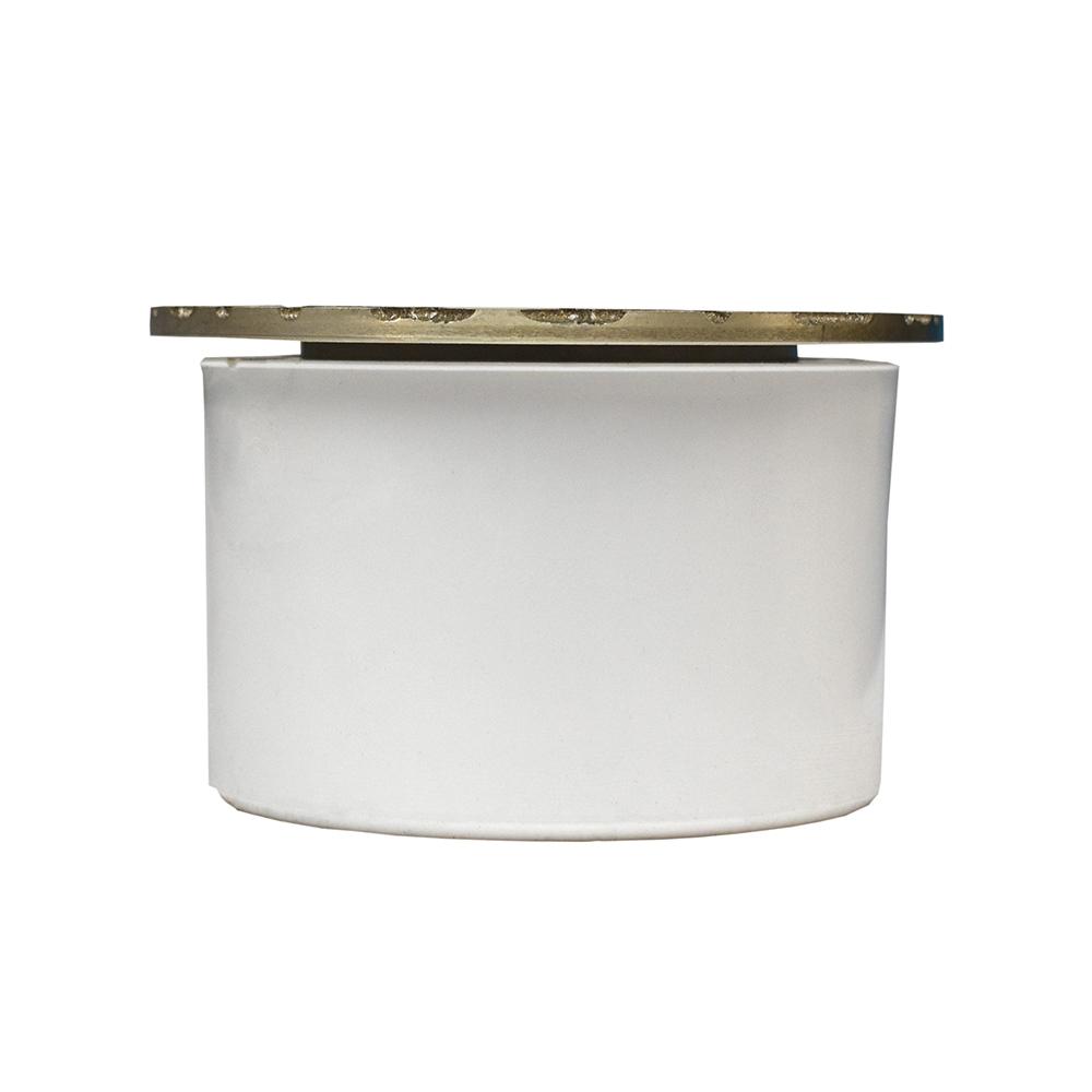 BRAXTON HARRIS IPC3-312NB Inside Pipe Cleanout, Round, Fits Pipe Size: 3 in, 2 in Plug, 3-1/2 in Dia Cover, PVC