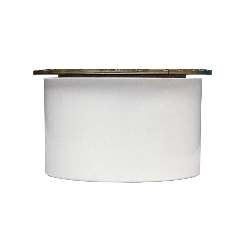 BRAXTON HARRIS IPC4-412NB Inside Pipe Cleanout, Round, Fits Pipe Size: 4 in, 3 in Plug, 4-1/2 in Dia Cover, PVC