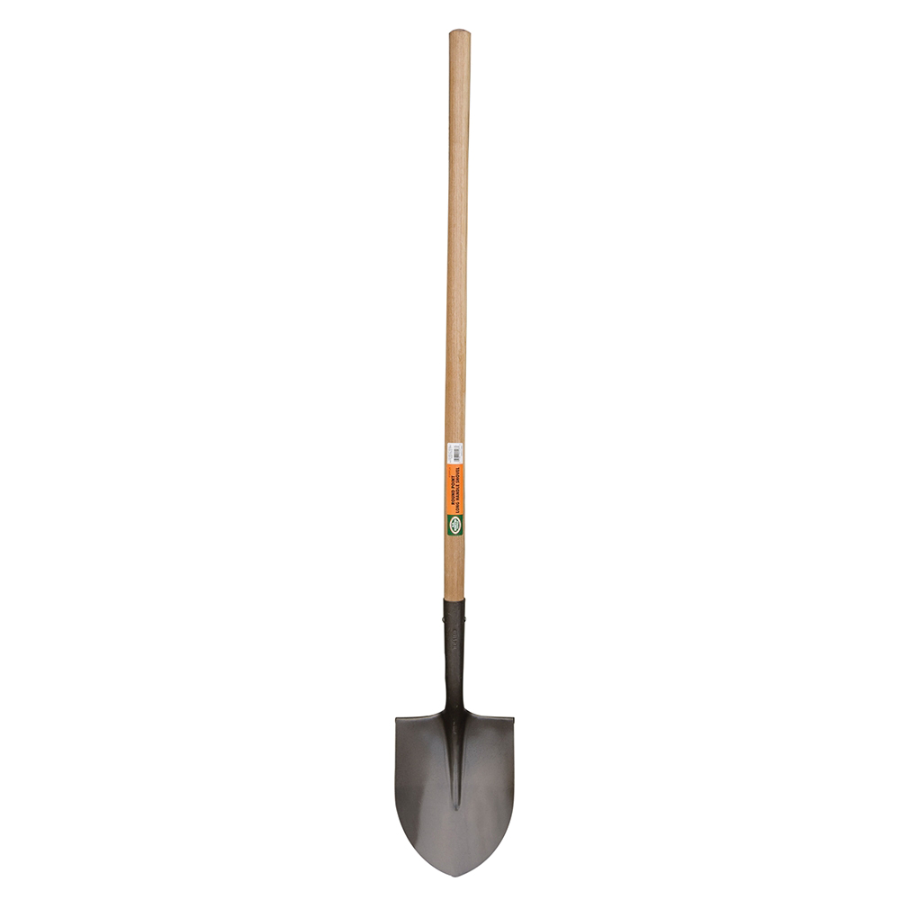 BRAXTON HARRIS LHRPS Economy-Grade Shovel, 8-1/2 in W Blade, 11-1/2 in L Blade, 47 in L Handle, Wood Handle