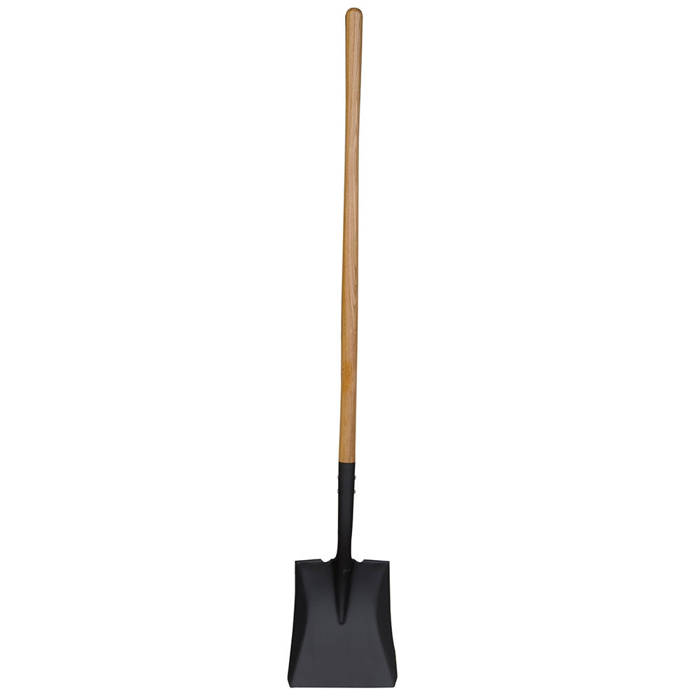 BRAXTON HARRIS LHSPS Economy-Grade Shovel, 8-1/2 in W Blade, 11-1/2 in L Blade, 47 in L Handle, Wood Handle