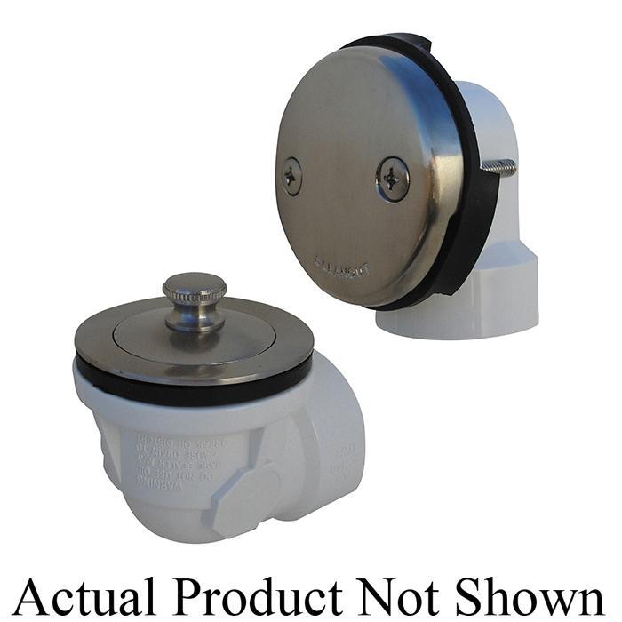 Braxton Harris Bath Waste Half Kit With Lift & Turn Drain, 2-Hole Overflow Plate, Top Elbow With Washer, 1-1/2 inch, Oil Rubber Bronze