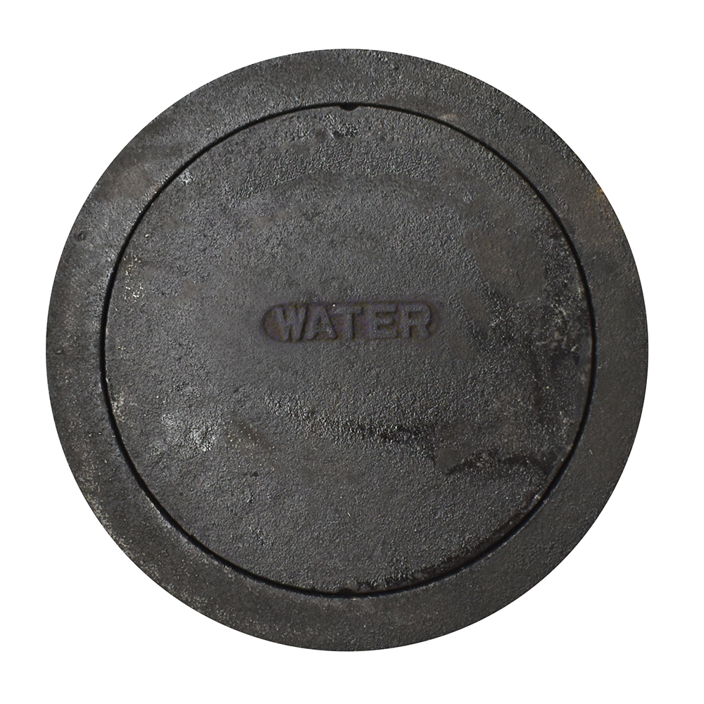 Round Cast Iron Water Box with Lid and Ring, 8 inch