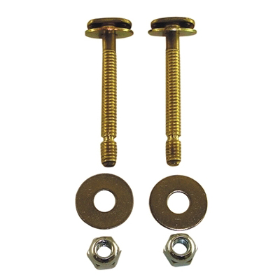 BRAXTON HARRIS SCB12BR2 Snap-Off Closet Bolt, 1/4 in, Stainless Steel