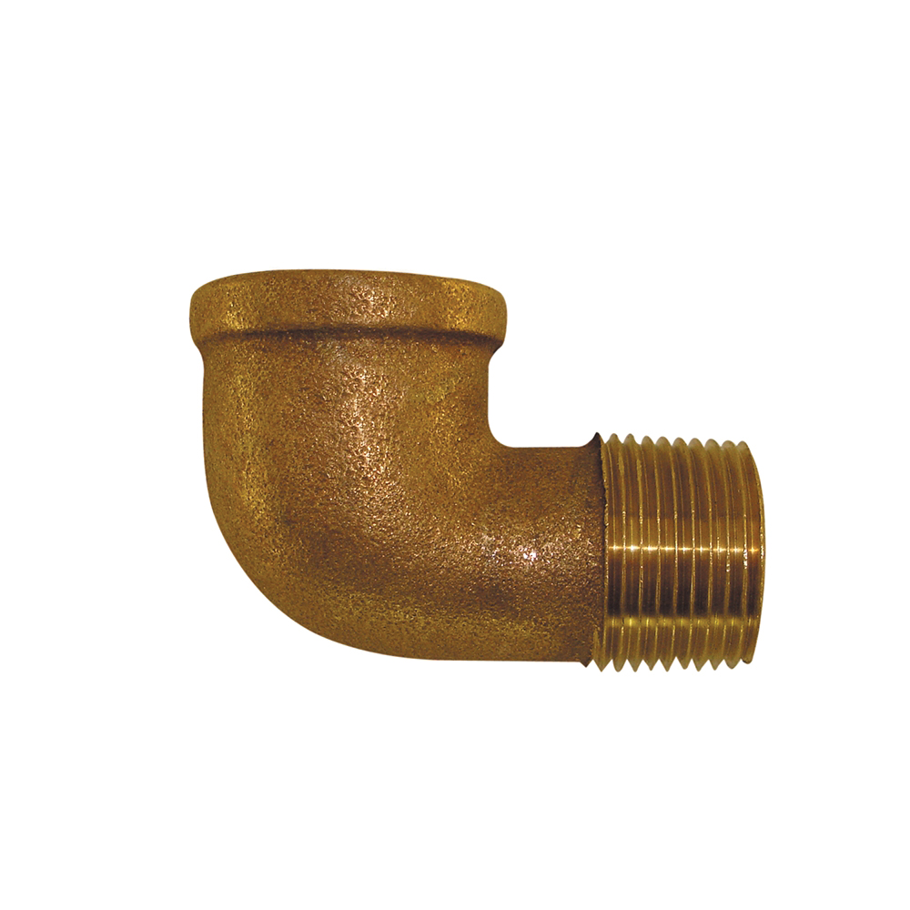 BRAXTON HARRIS TBSE34-LF 90 deg Street Elbow, 3/4 in FPT x 3/4 in MPT, Bronze