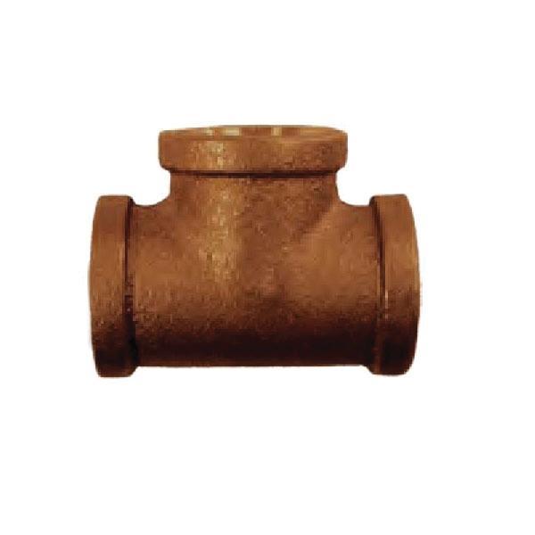 Brass Lead Free Tee, 1/2 inch x 1/2 inch x 1/2 inch, Threaded x Threaded x Threaded