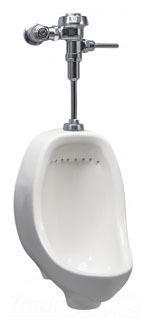 Sayco 7505-130 Pennton&trade; Vitreous China Top Spud Urinal, 1 gpf, White
