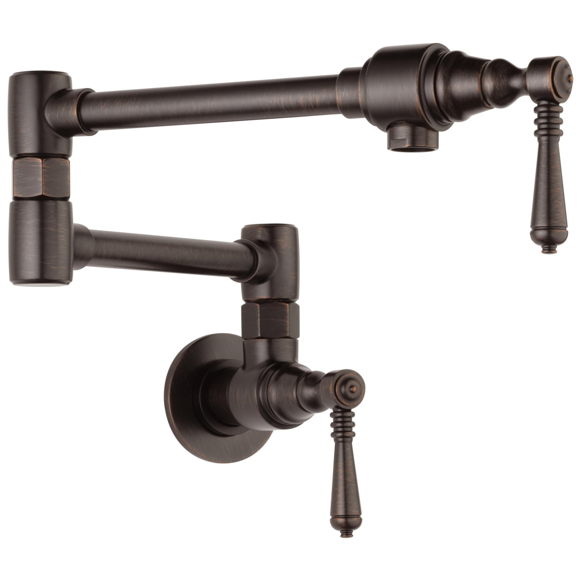 Brizo&reg; 62810LF-RB Traditional&reg; Pot Filler Faucet, 4 gpm, Venetian Bronze, 2 Handles, Import