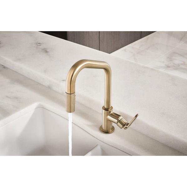 BRIZO® Litze® 63064LF-GL Kitchen Faucet, Deck, Pull-Down, Luxe Gold thumbnail 2