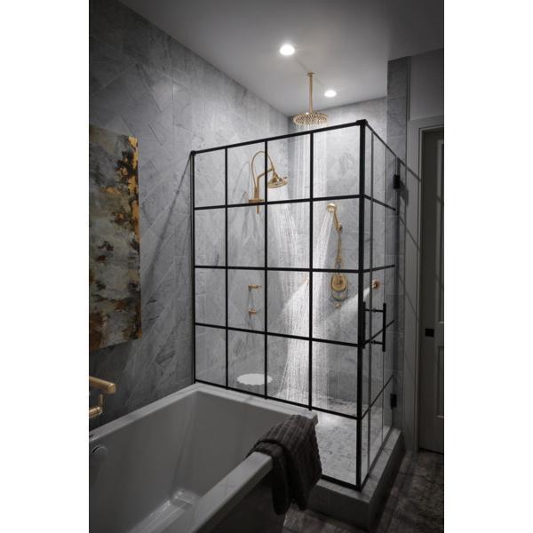 BRIZO® Essential™ 81392-GL-2.5 Raincan Showerhead, 2.5 gpm, 1 -Spray, Ceiling Mounting, 12 in Head, Luxe Gold thumbnail 3