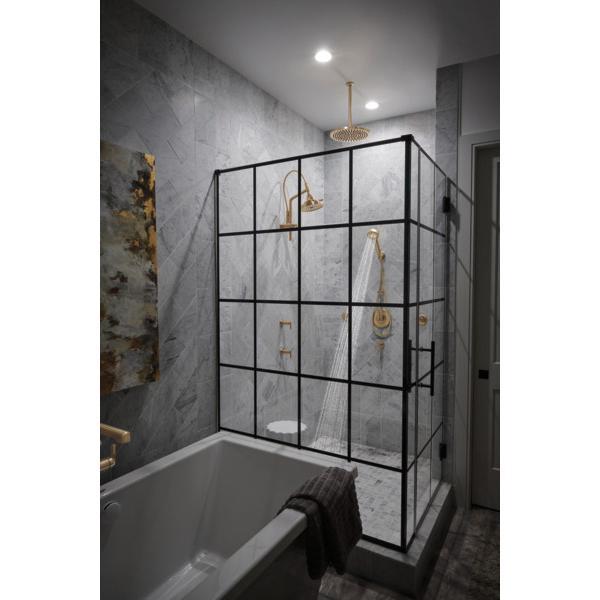 BRIZO® Essential™ 81392-GL-2.5 Raincan Showerhead, 2.5 gpm, 1 -Spray, Ceiling Mounting, 12 in Head, Luxe Gold thumbnail 2