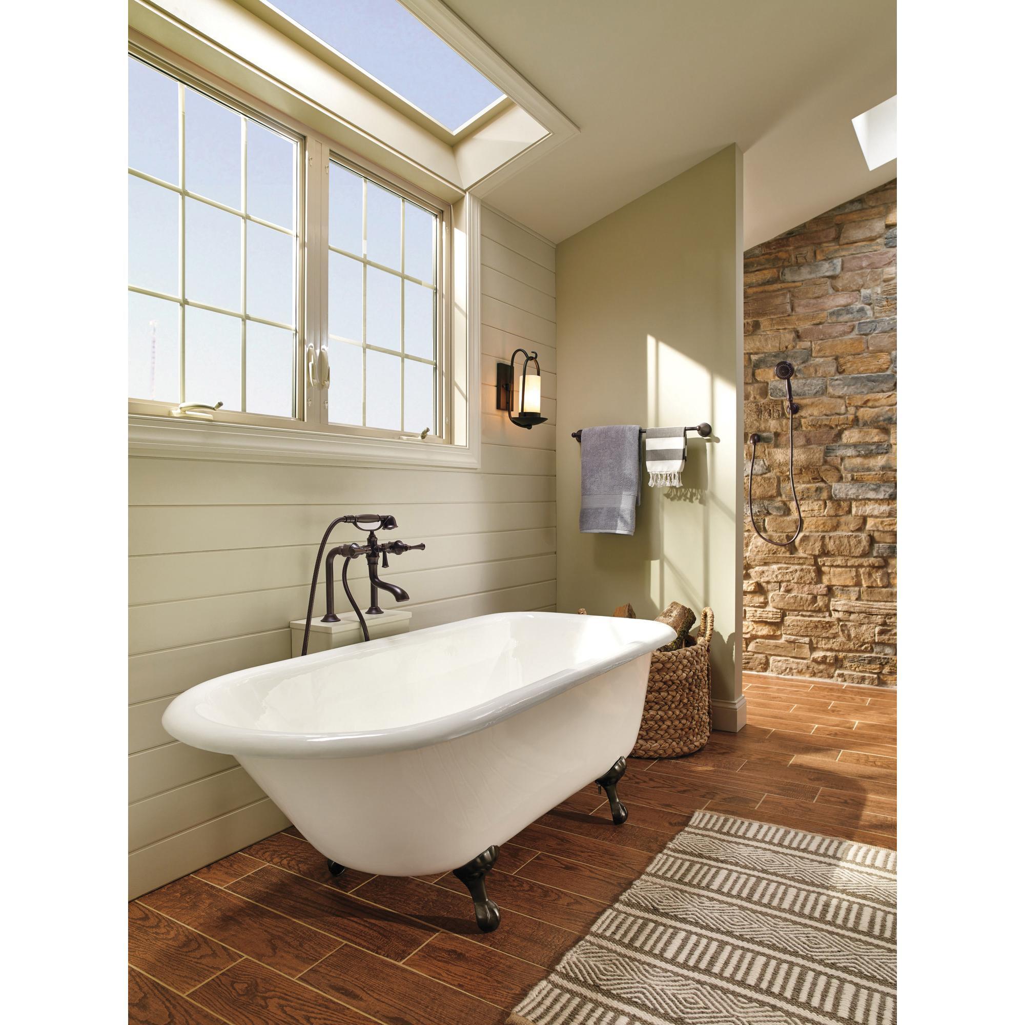 BRIZO® Baliza® 85810-RB Handshower, Full, Massage, Aerated Spray, 1.75 gpm, 60 to 82 in L Hose, NPSM, Venetian Bronze