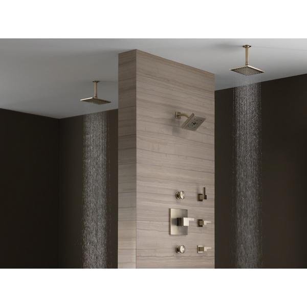 BRIZO® Siderna® 81380-BN Raincan Showerhead, 1.75 gpm, 1 -Spray, Ceiling Mounting, 8-5/8 in L x 5-3/4 in W Head