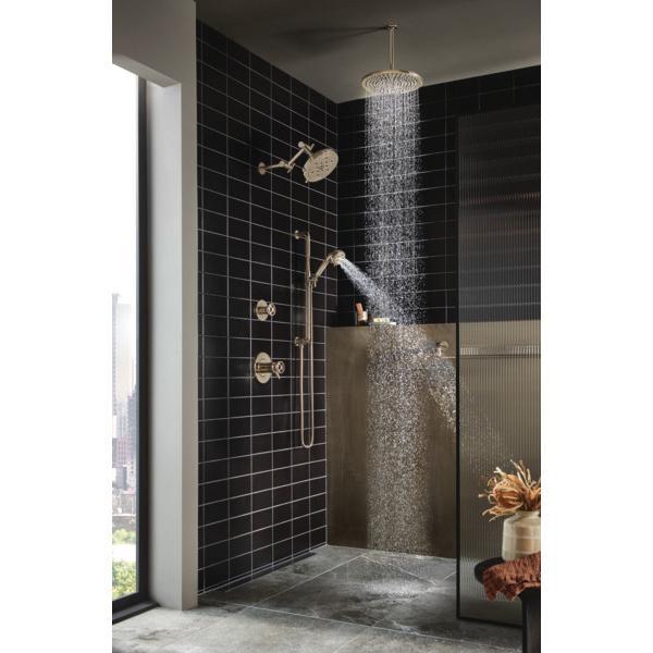 BRIZO® Litze® 87435-PN Raincan Showerhead, 1.75 gpm, 4 -Spray, Wall Mounting, 8 in Head, Polished Nickel