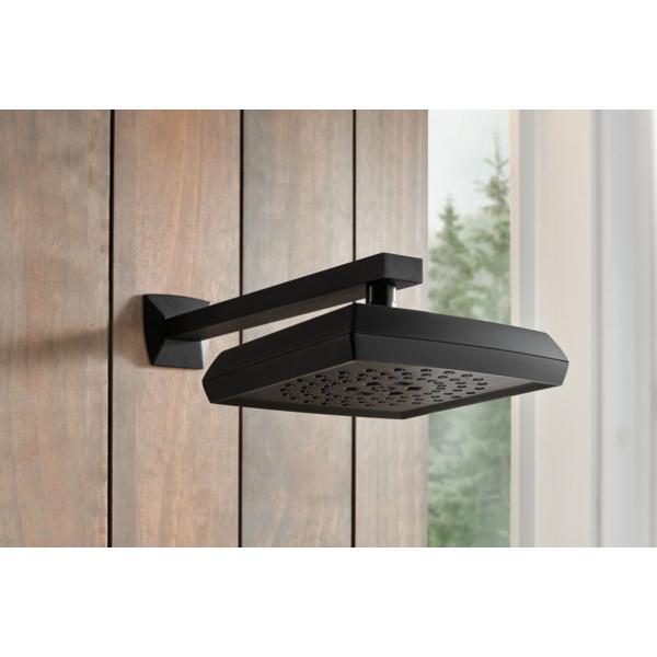 BRIZO® Vettis® 87488-BL Showerhead, 1.75 gpm, 4 -Spray, Wall Mounting, 8 in Head, Matte Black thumbnail 4