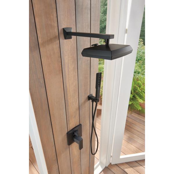 BRIZO® Vettis® 87488-BL Showerhead, 1.75 gpm, 4 -Spray, Wall Mounting, 8 in Head, Matte Black
