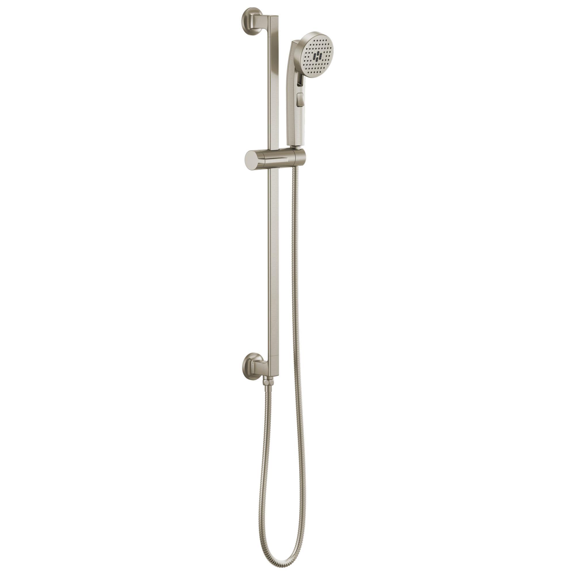 delta® 88706-NK Slide Bar Handshower, 3-7/8 in Spray Face, Shampoo, Full, Full + Shampoo, Pause Spray, 1.75 gpm