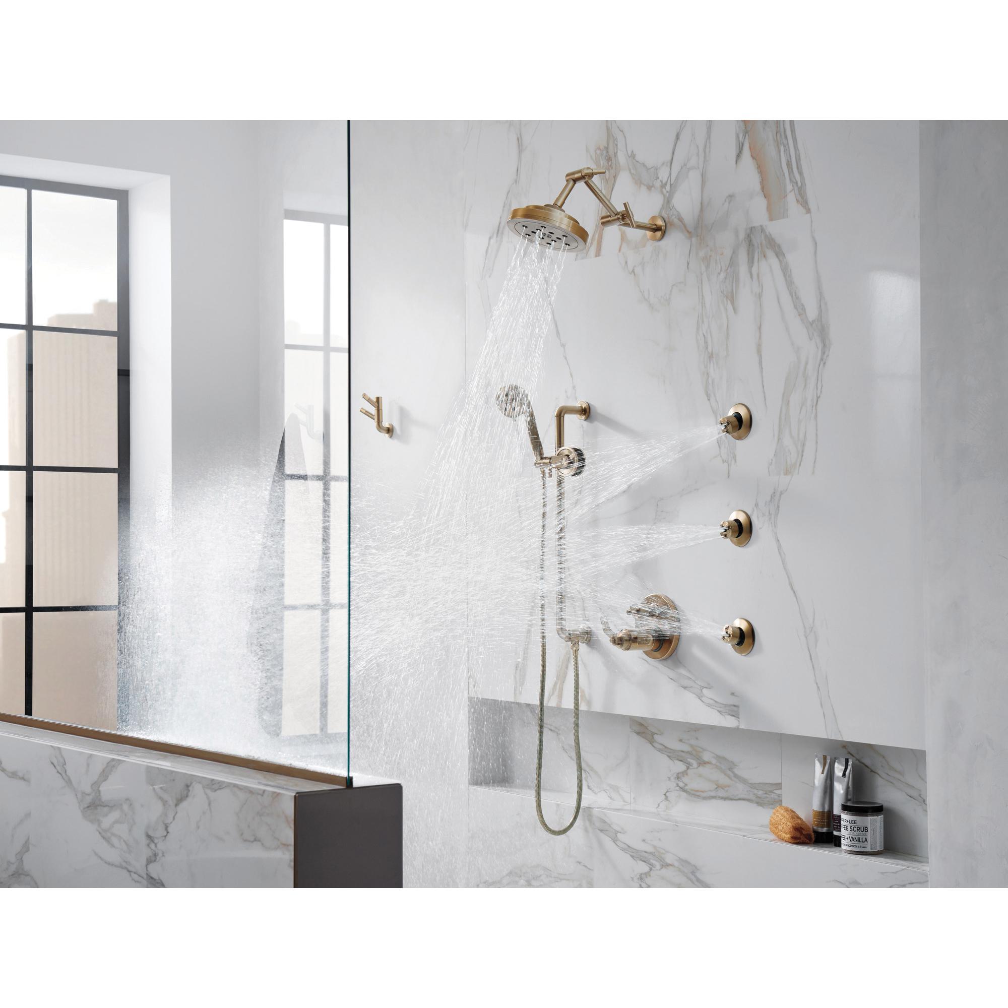 BRIZO® Litze® 88735-GL Handshower, 3.2 in Spray Face, H2OKinetic® Rinsing, Massage, Pause Spray, 1.75 gpm, NPSM
