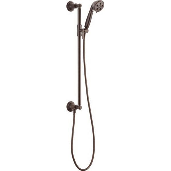 BRIZO® Rook® 88761-RB Handshower With Adjustable Slide Bar, 3 in Dia Spray Face, H2OKinetic®, Massage, Pause Spray