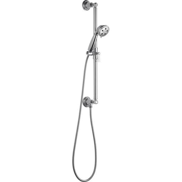 BRIZO® Rook® 88761-PC Handshower, 3 in Spray Face, H2OKinetic®, Massage, Pause Spray, 1.75 gpm, 60 to 82 in L Hose