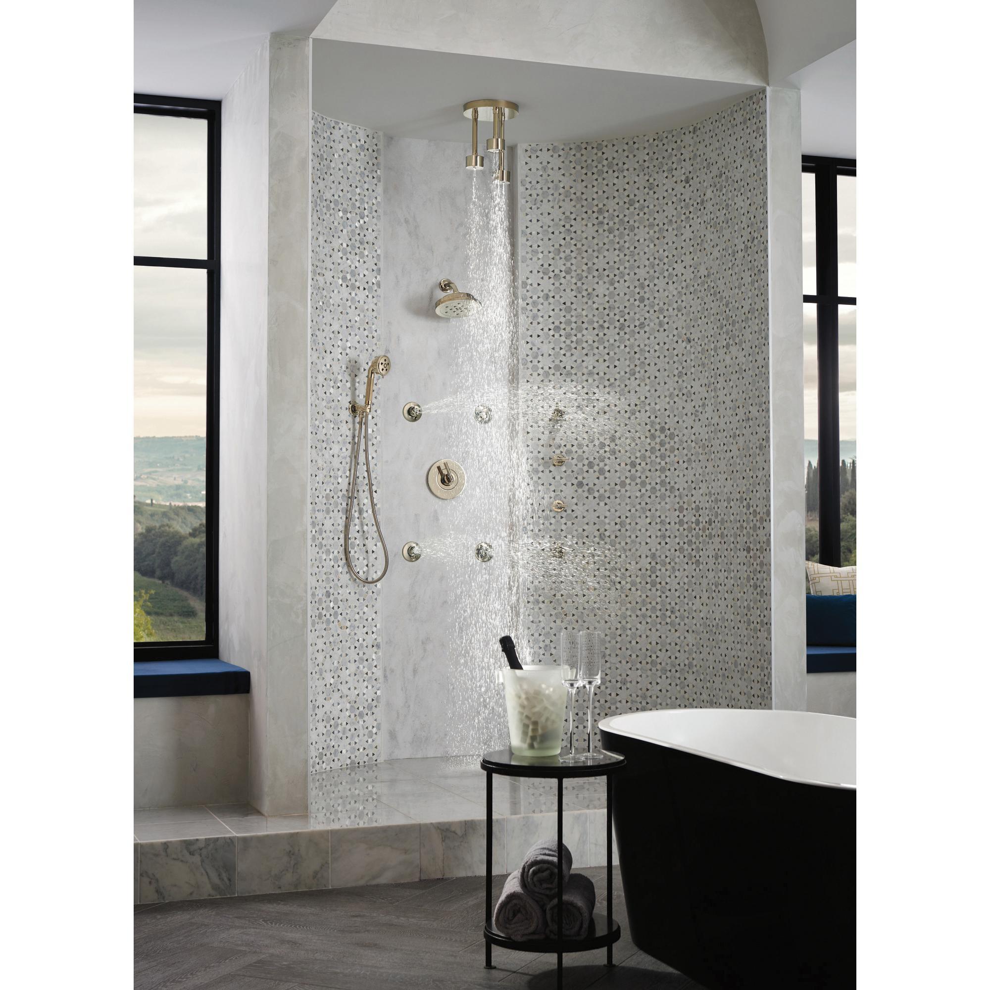 BRIZO® Litze® 88835-PN Handshower, 3.2 in Spray Face, H2OKinetic® Rinsing, Massage, Pause Spray, 1.75 gpm, NPSM thumbnail 2