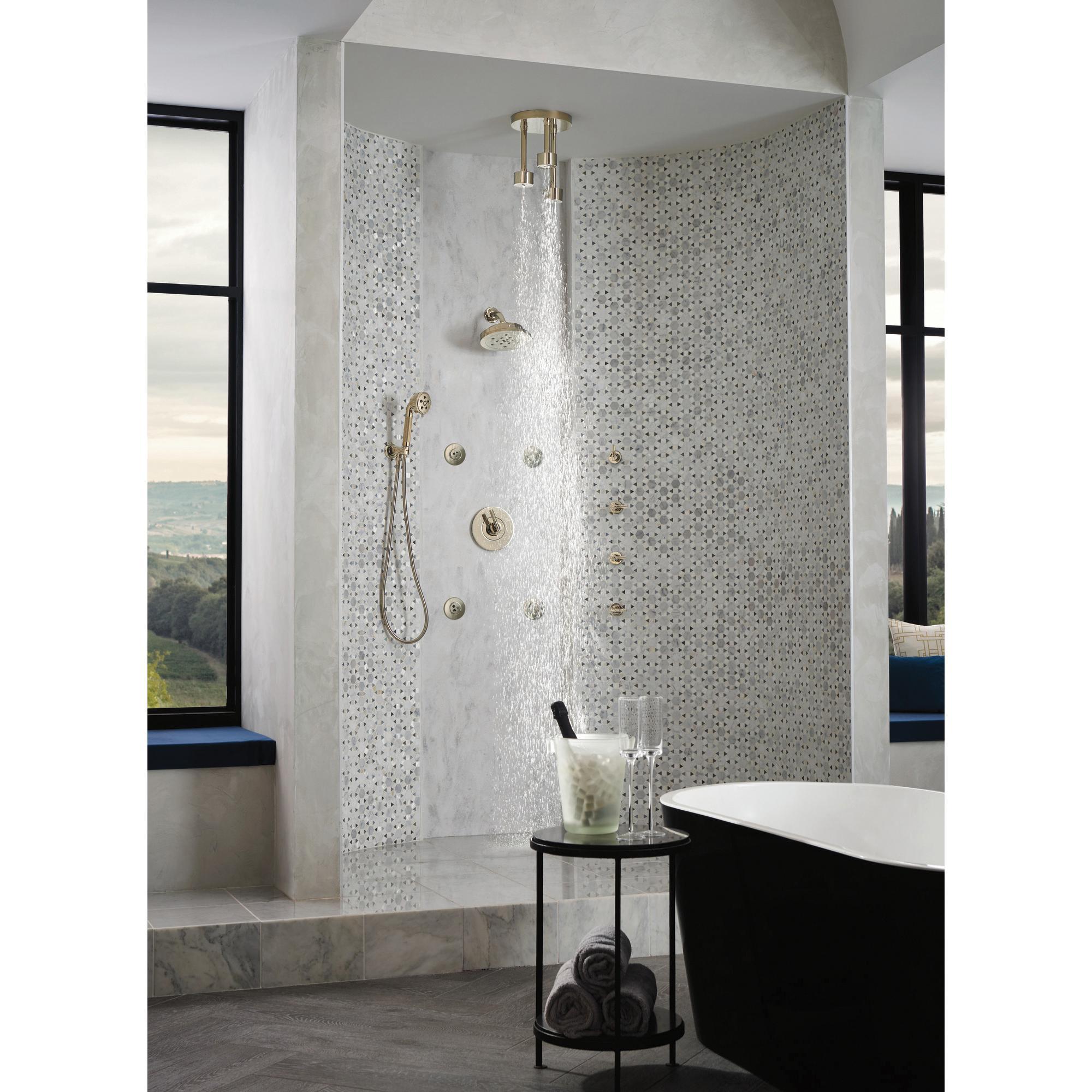 BRIZO® Litze® 88835-PN Handshower, 3.2 in Spray Face, H2OKinetic® Rinsing, Massage, Pause Spray, 1.75 gpm, NPSM thumbnail 4