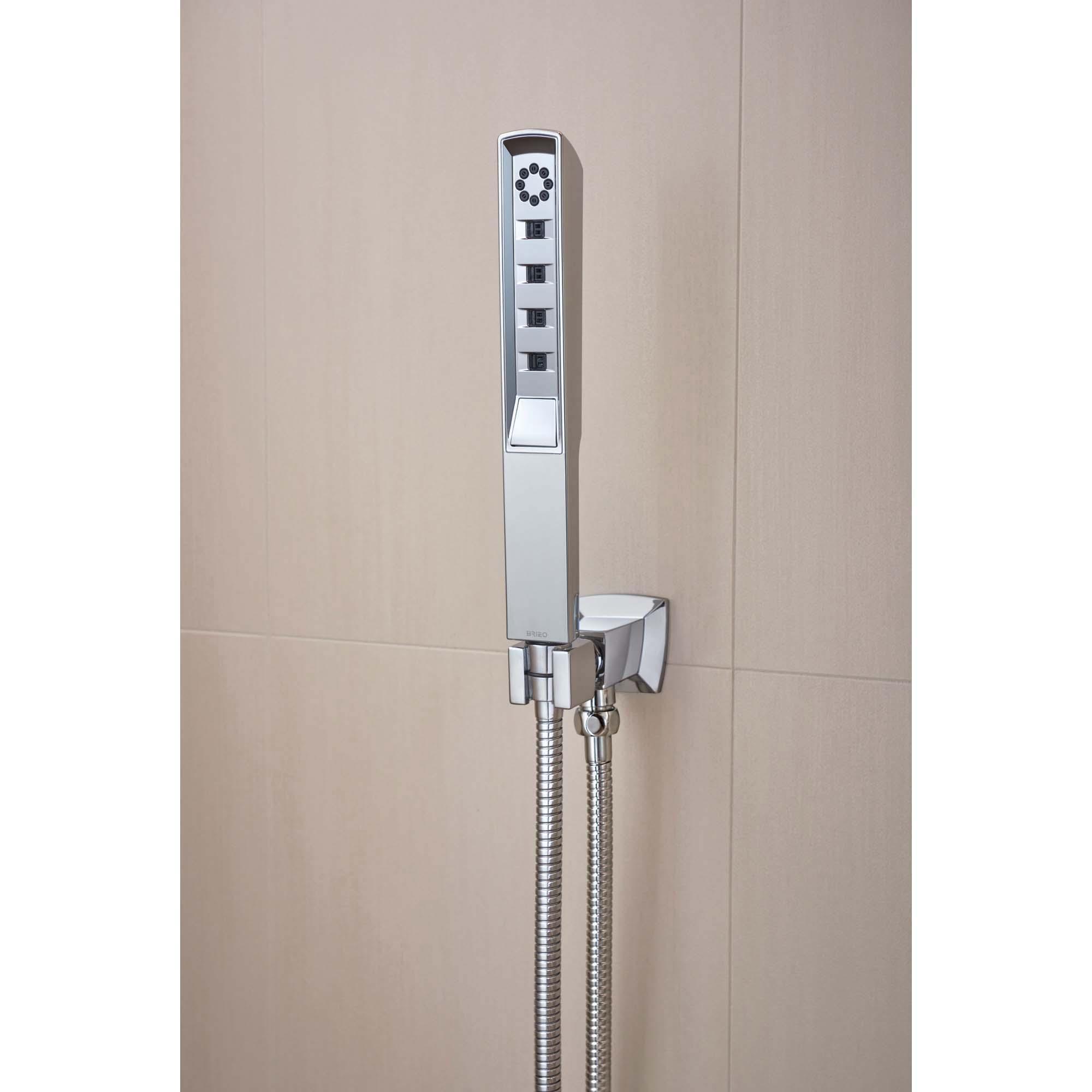 BRIZO® Vettis® 88888-PC Handshower, H2OKinetic®, Massage, Pause Spray, 1.75 gpm, 60 to 82 in L Hose, NPT, Chrome thumbnail 4