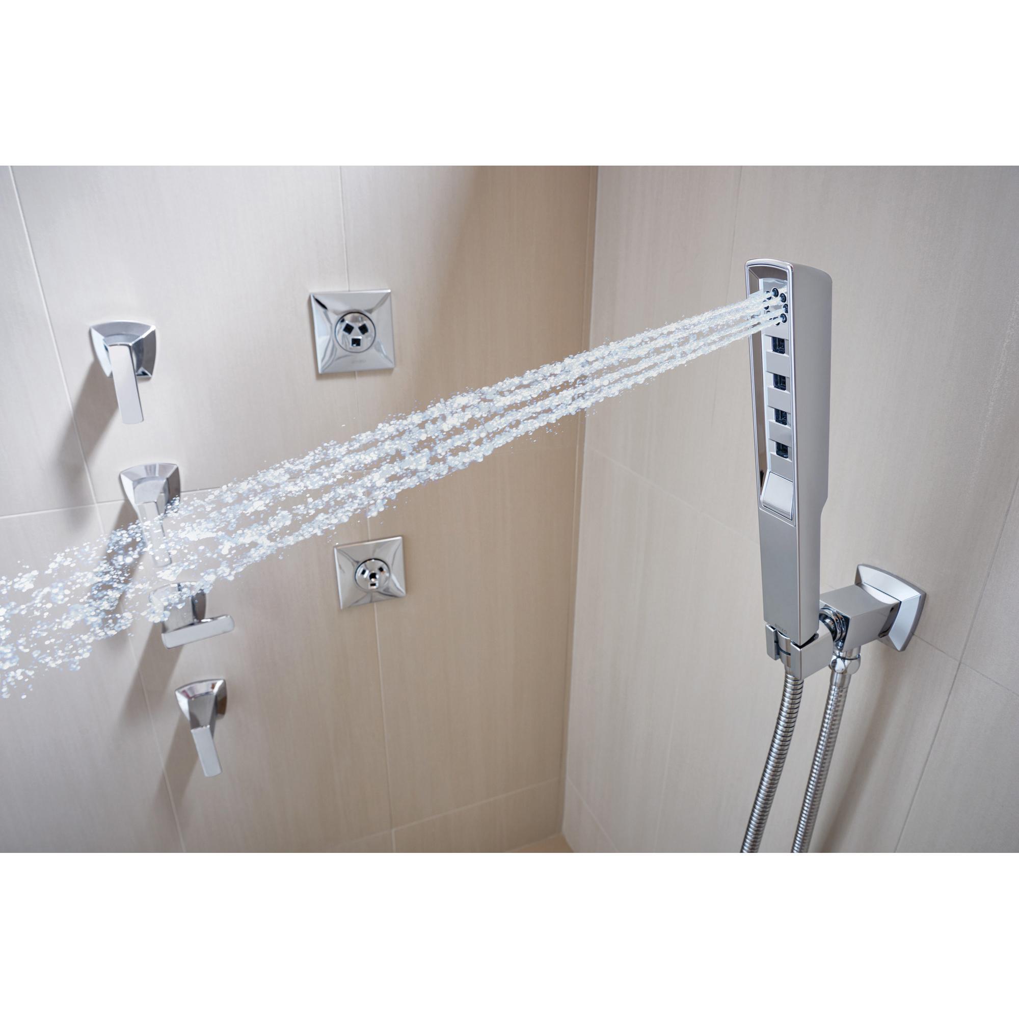 BRIZO® Vettis® 88888-PC Handshower, H2OKinetic®, Massage, Pause Spray, 1.75 gpm, 60 to 82 in L Hose, NPT, Chrome thumbnail 3