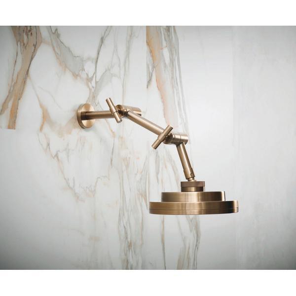 BRIZO® Essential™, Litze® RP81434GL Linear Round Jointed Shower Arm, 1/2 in, NPT, Brass, Luxe Gold